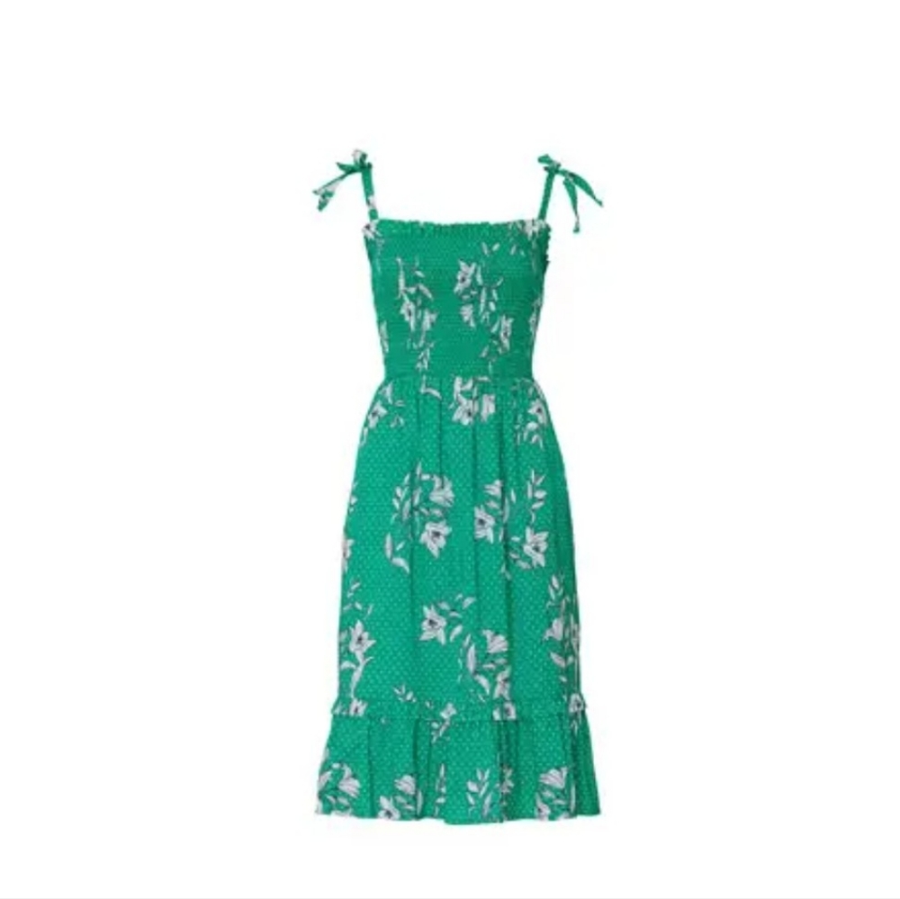 Green Floral Smocked dress from Draper James